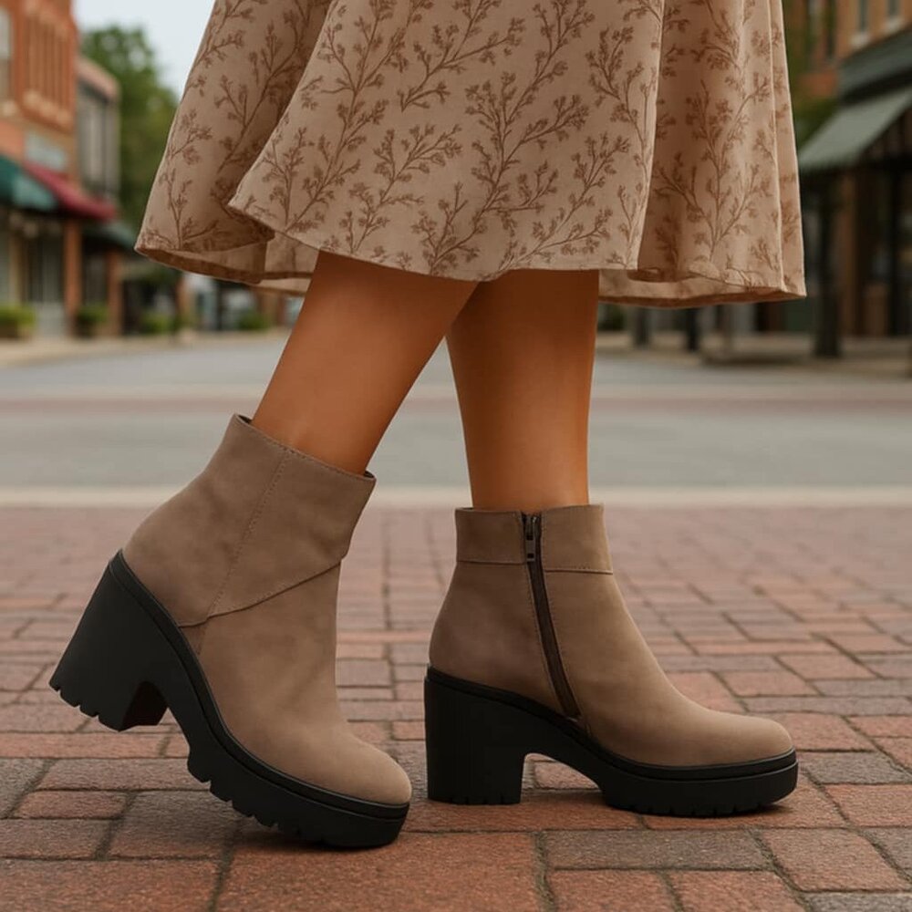 Eileen Fisher Women's Kard Ankle Booties Size Tan Boots new $270 Leather